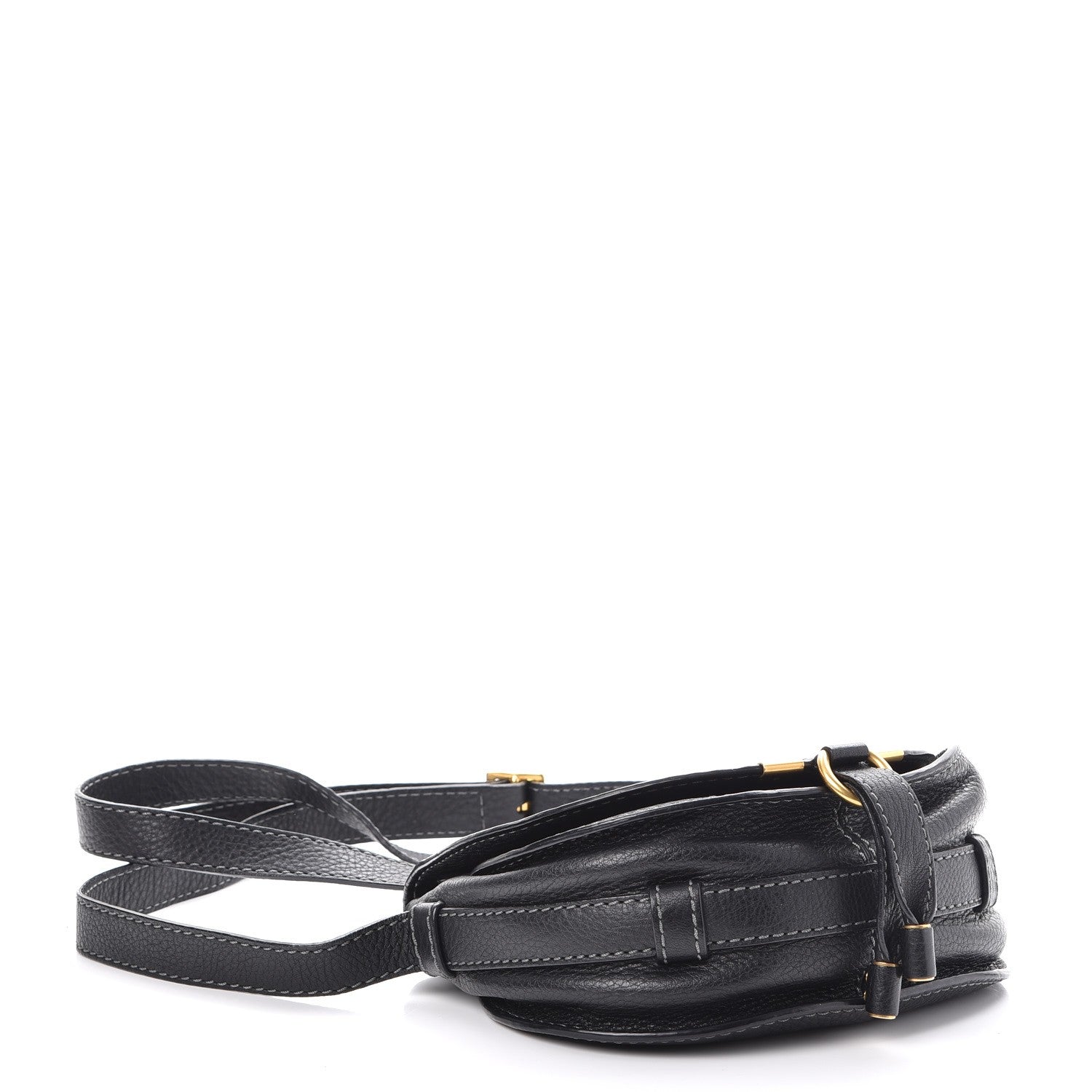 Chloe Calfskin Mini Marcie Round Crossbody Bag Black 4 of 10