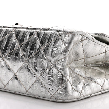 Chanel Metallic Calfskin Striped 2.55 Reissue Flap Silver 10 of 12