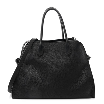 The Row Matte Grained Calfskin Soft Margaux 12 Black 1 of 12