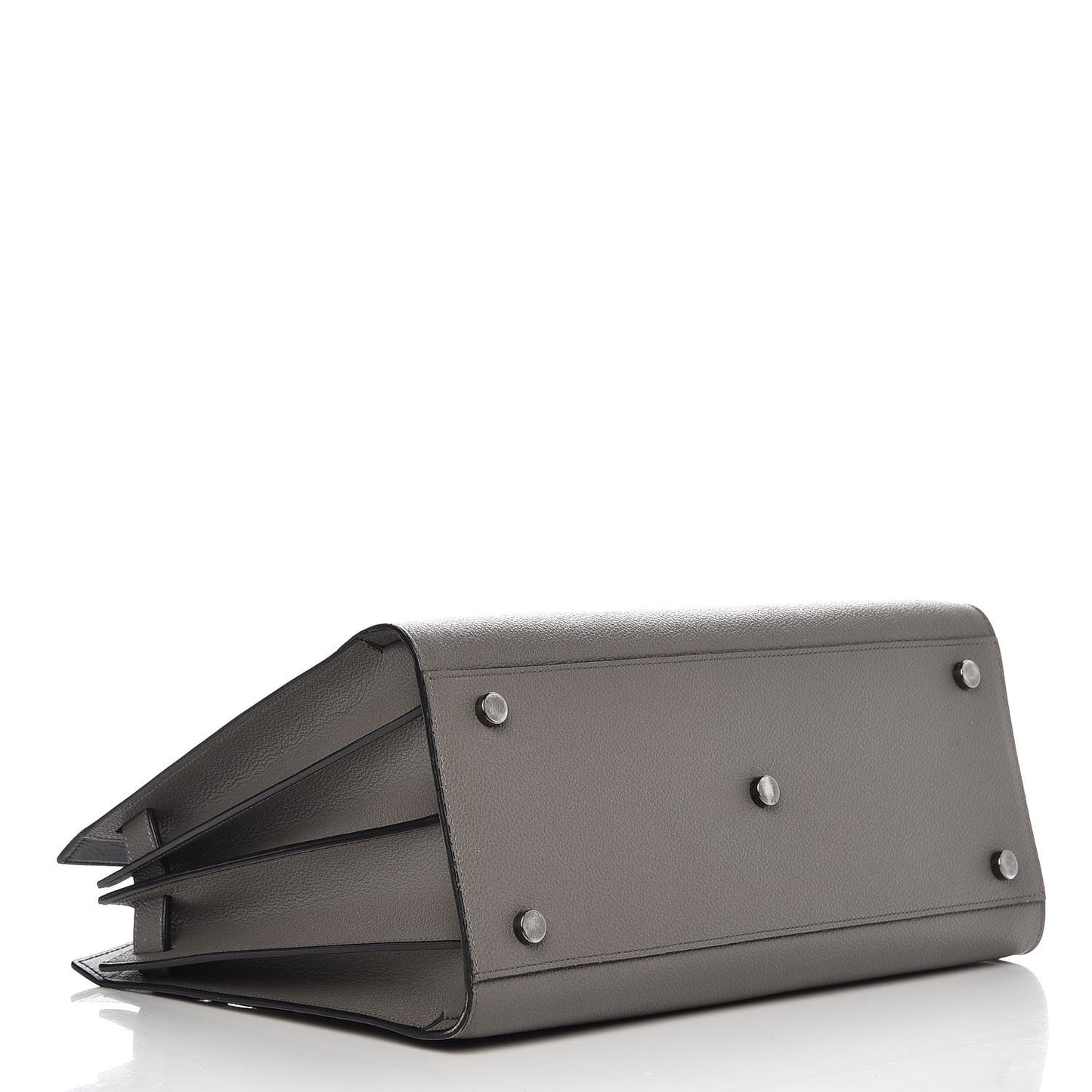 Grained Calfskin Small Sac De Jour Fog