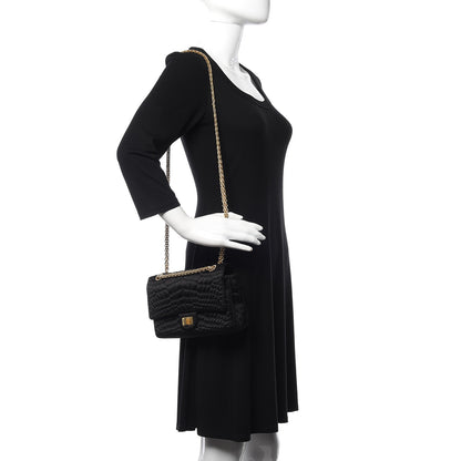 Chanel Satin Coco's Croc 2.55 Reissue 225 Flap Black 2 of 10