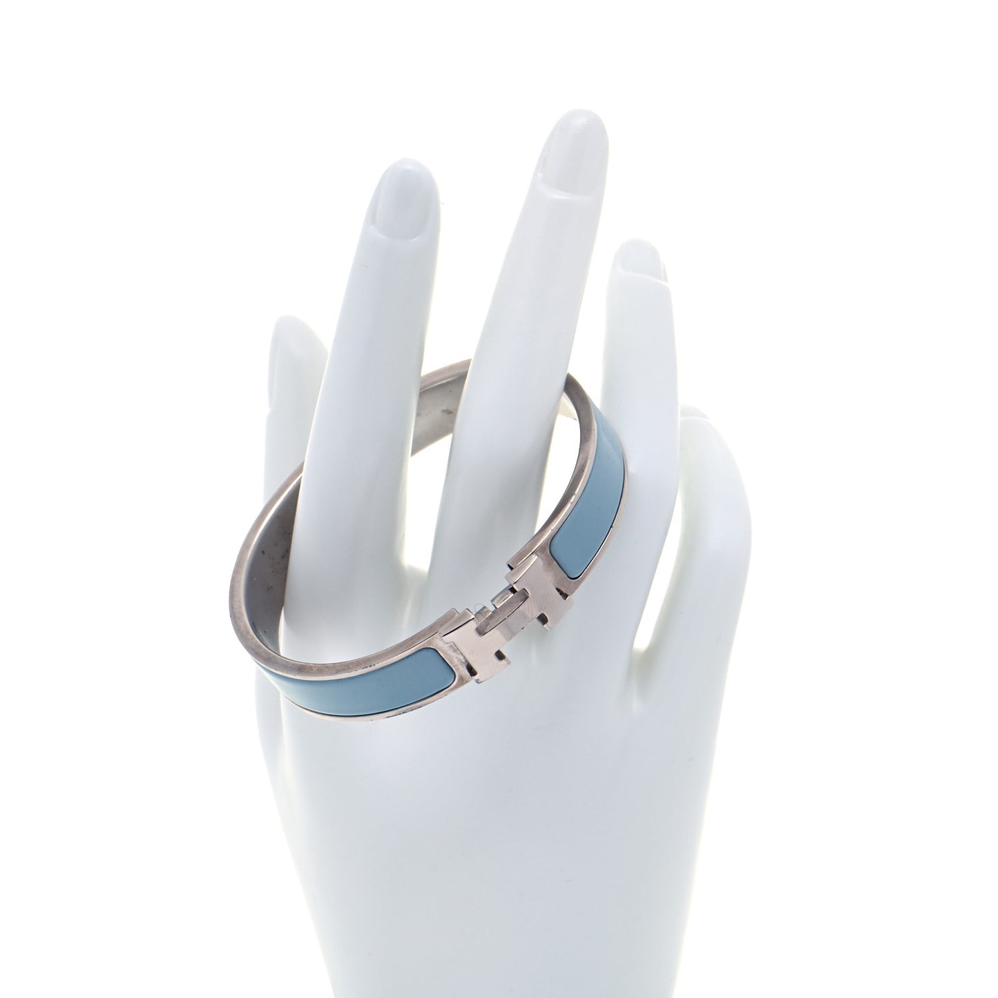 Enamel Narrow Clic Clac H Bracelet GM Blue