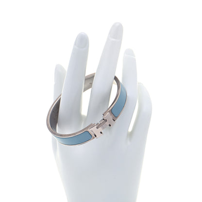 Hermes Enamel Narrow Clic Clac H Bracelet GM Blue 2 of 7