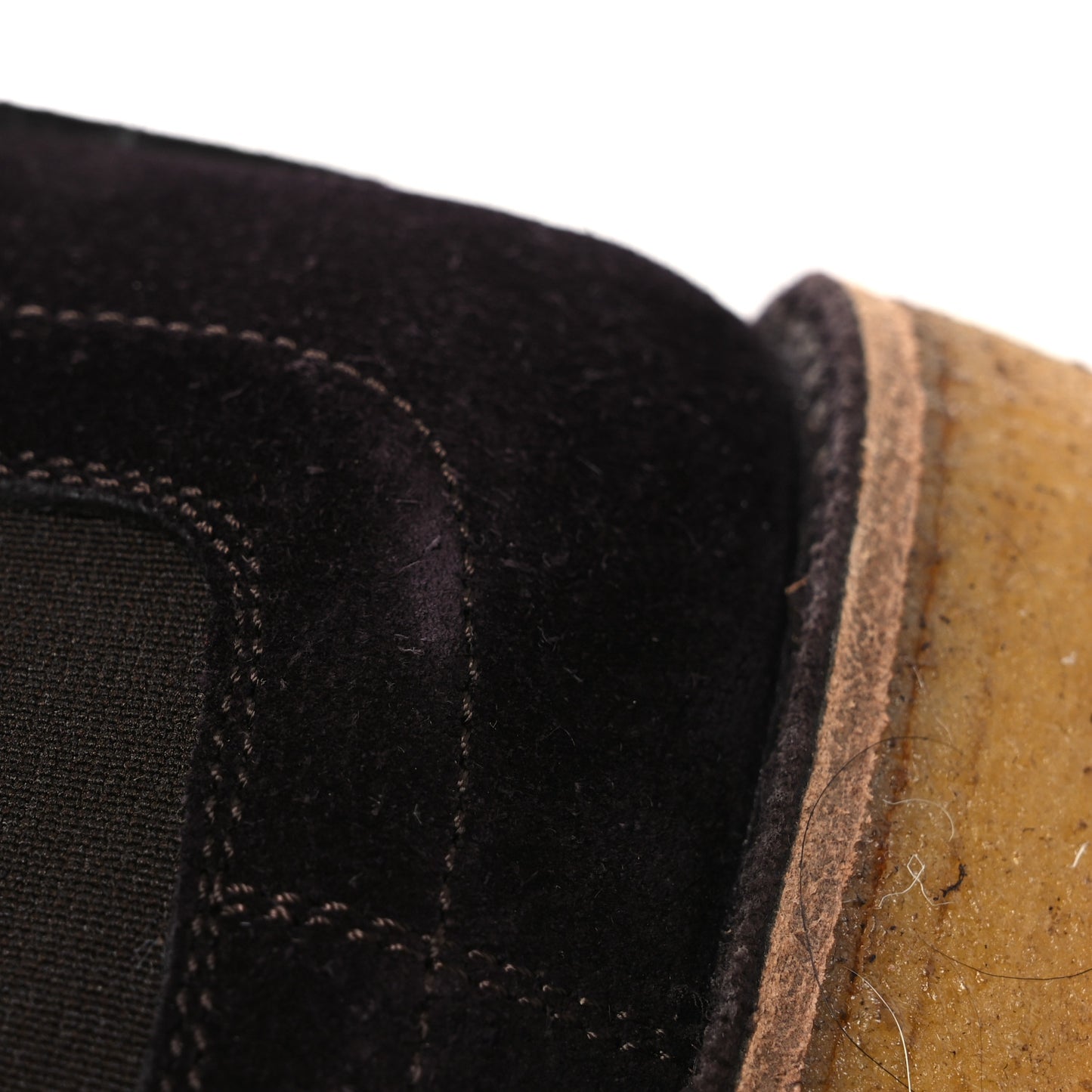 Suede Calfskin Rubber Sole Chelsea Boots 41 Espresso