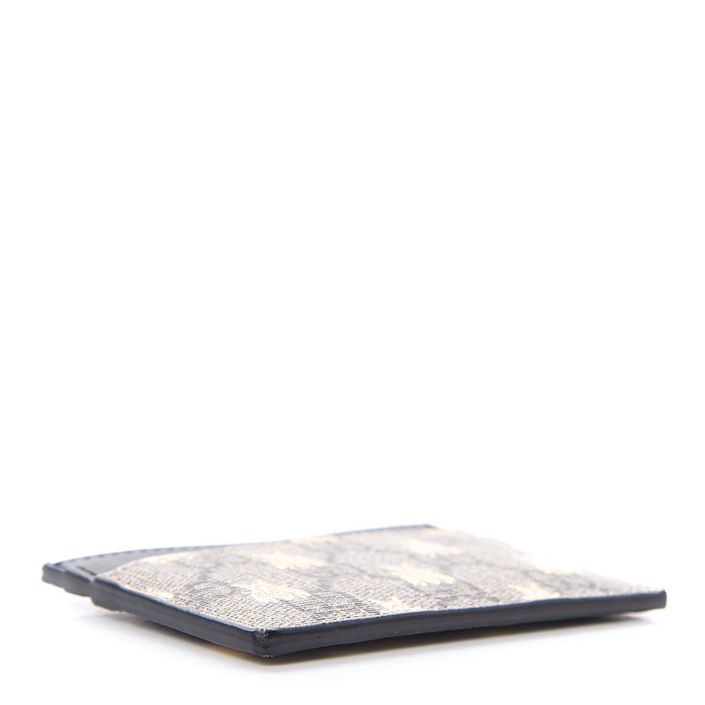 GG Supreme Monogram Bees Card Holder Black