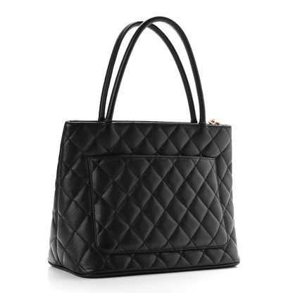 Chanel Caviar Quilted Medallion Tote Black 3 of 12