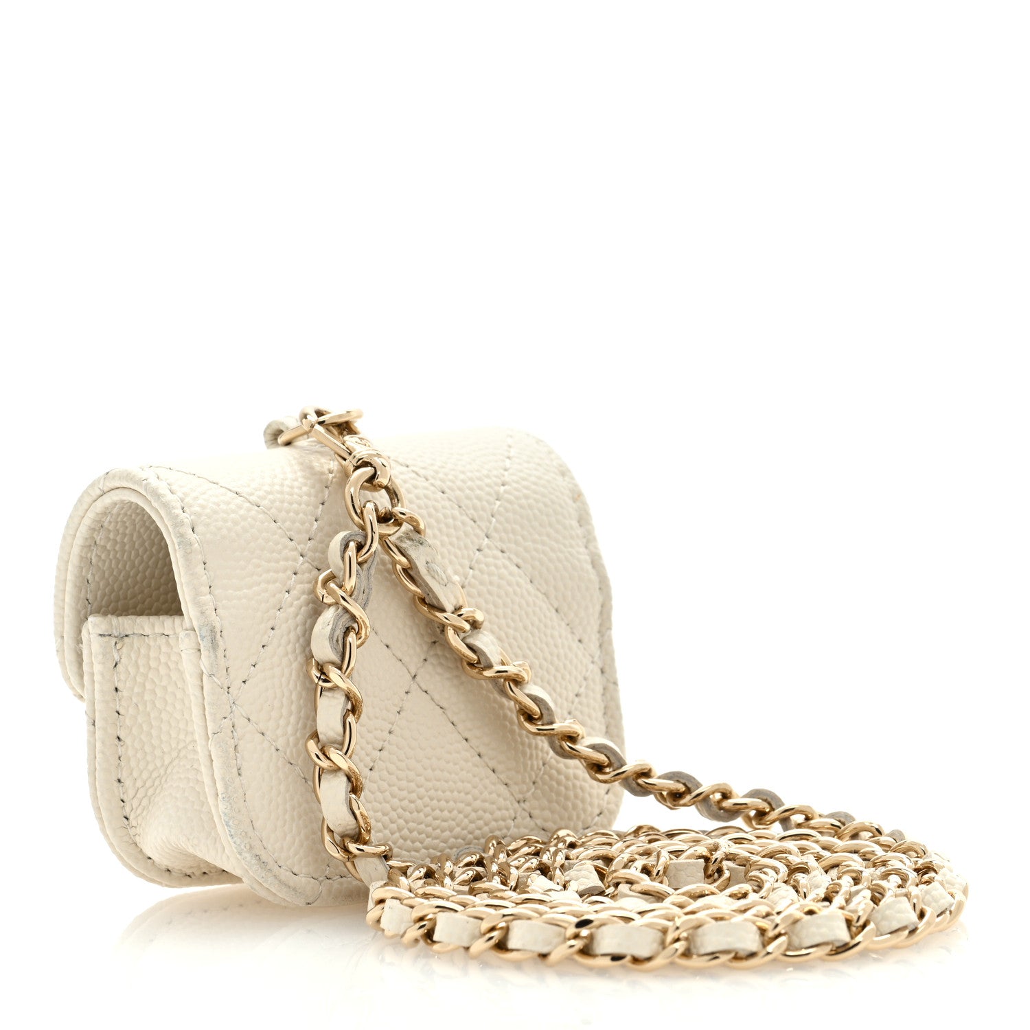 Chanel Caviar Quilted Airpods Pro Case White 2 of 5