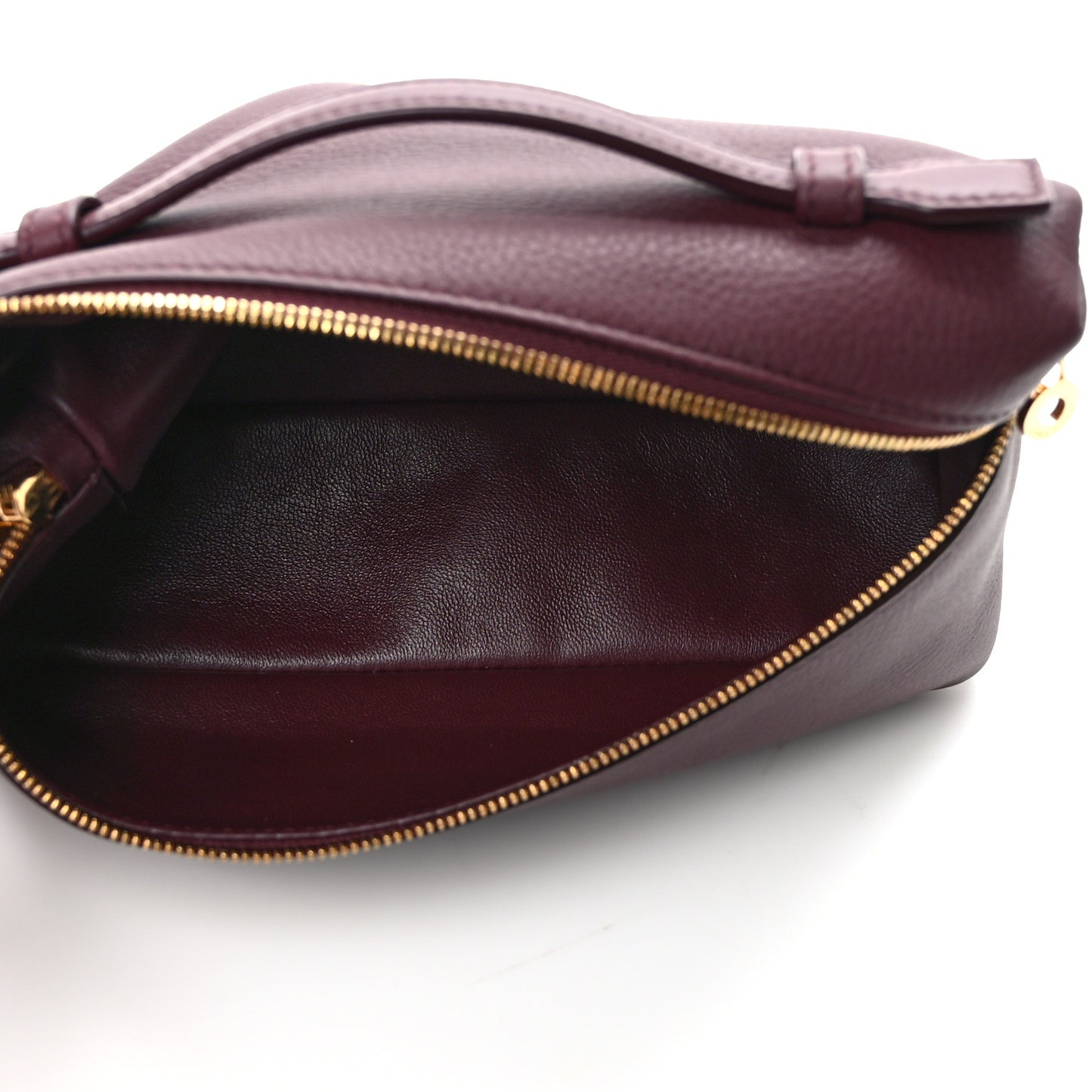 Grained Calfskin L19 Extra Pocket Pouch Azuki Beans