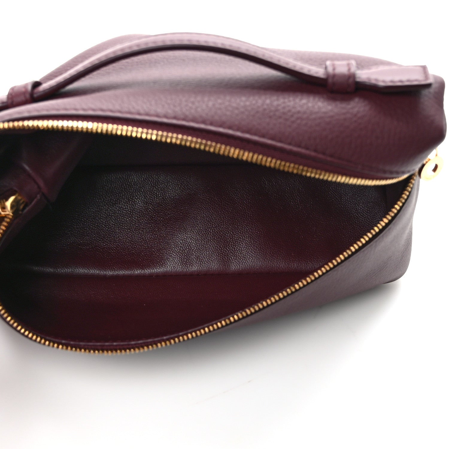 Loro Piana Grained Calfskin L19 Extra Pocket Pouch Azuki Beans 5 of 8