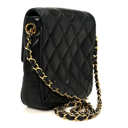 Chanel Lambskin Quilted Mini Flap Crossbody Black 3 of 12
