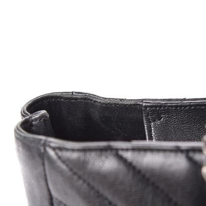 Saint Laurent Sheepskin Matelasse Chevron Large Monogram Shopping Bag Black 16 of 16