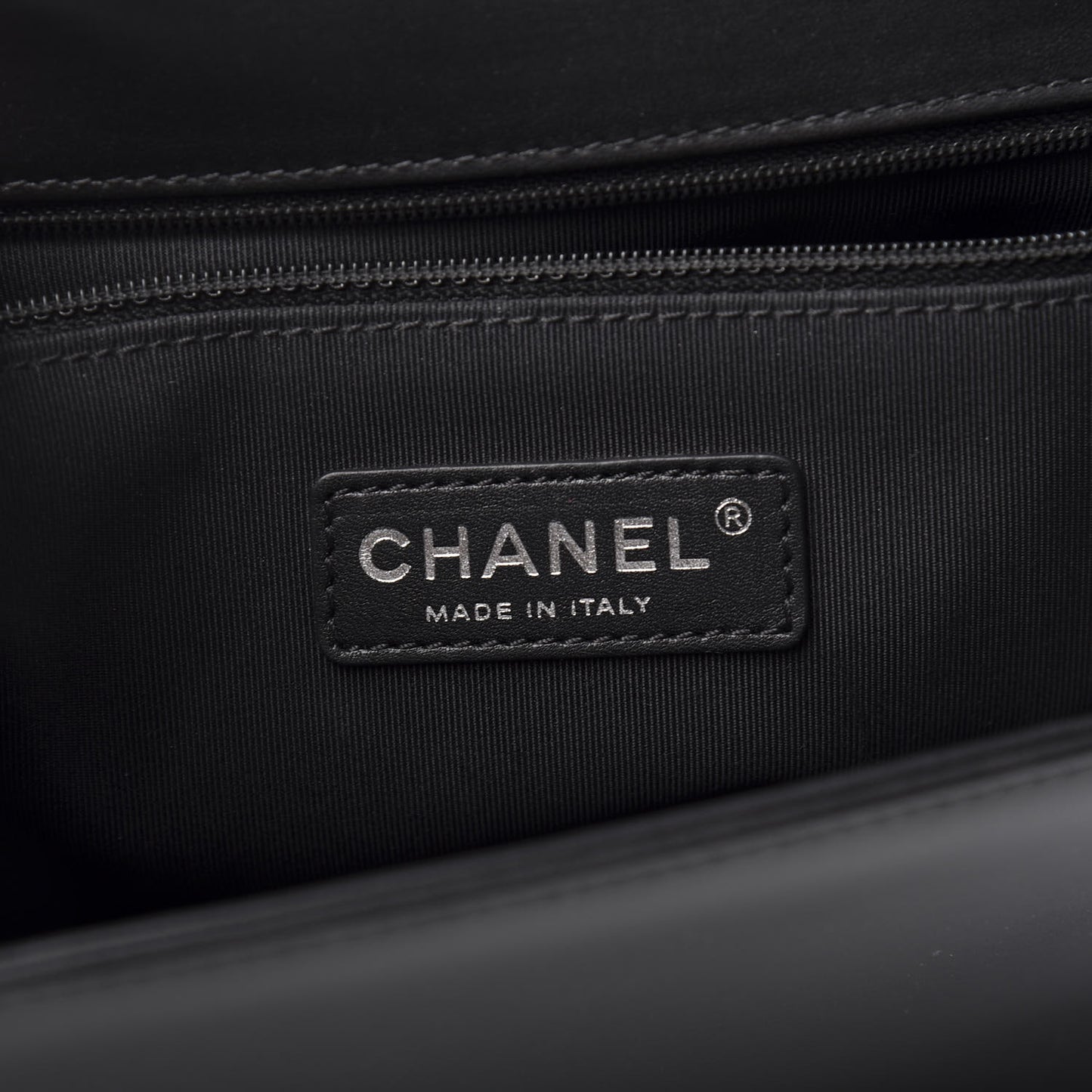 Lambskin Quilted Large Boy Flap Black