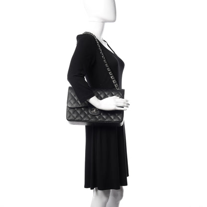 Chanel Caviar Quilted Jumbo Double Flap Black 2 of 11