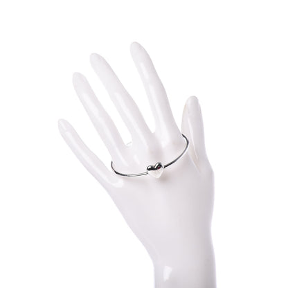 Tiffany Sterling Silver Puffy Heart Bangle Bracelet 2 of 5