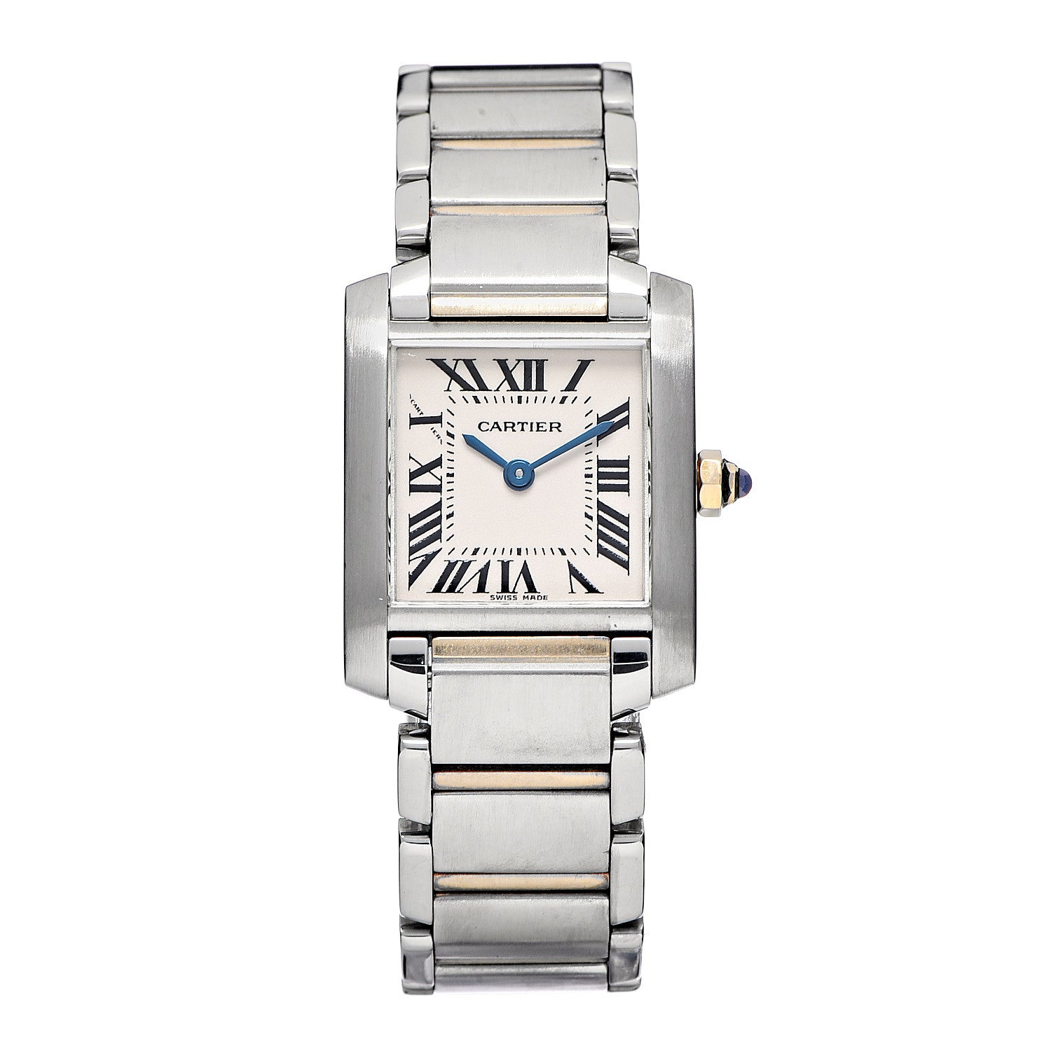 Cartier Stainless Steel 18K Yellow Gold 20mm Tank Francaise Quartz Watch 1 of 9