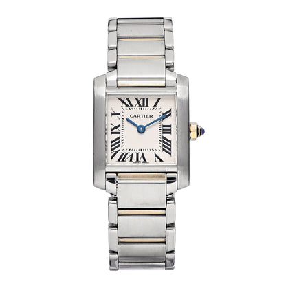 Cartier Stainless Steel 18K Yellow Gold 20mm Tank Francaise Quartz Watch 1 of 9