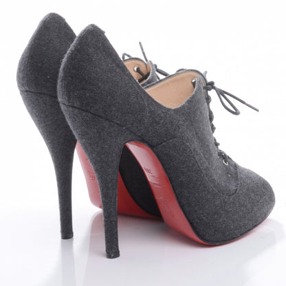 Christian Louboutin Flannel Lady Derby 120 Ankle Boots 38.5 Dark Grey 4 of 8