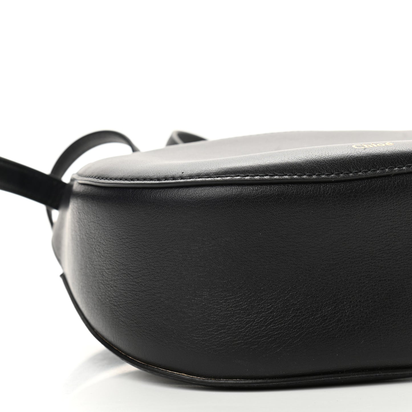 Small Grain Calfskin Kiss Bag Black