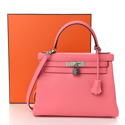 Hermes Evercolor Verso Kelly Retourne 28 Rose D'ete Rouge Exotique 11 of 11