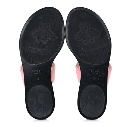 Gucci Calfskin GG Marmont Thong Sandals 36 Wild Rose 5 of 9