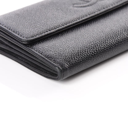 Chanel Caviar Timeless CC Large Gusset Flap Wallet Black 5 of 12