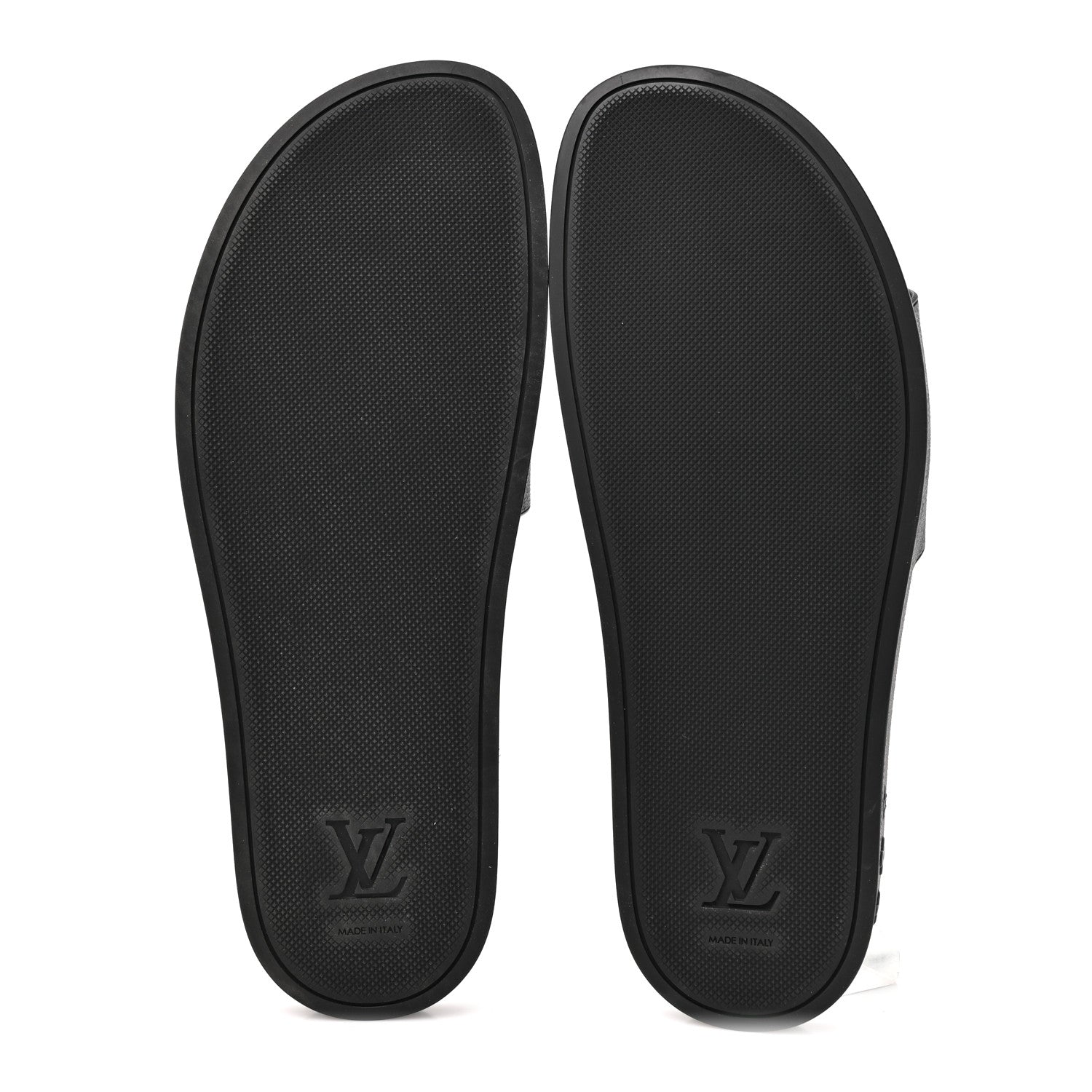 Louis Vuitton Rubber Monogram Eclipse Mens Waterfront Mules 10 Black 6 of 9