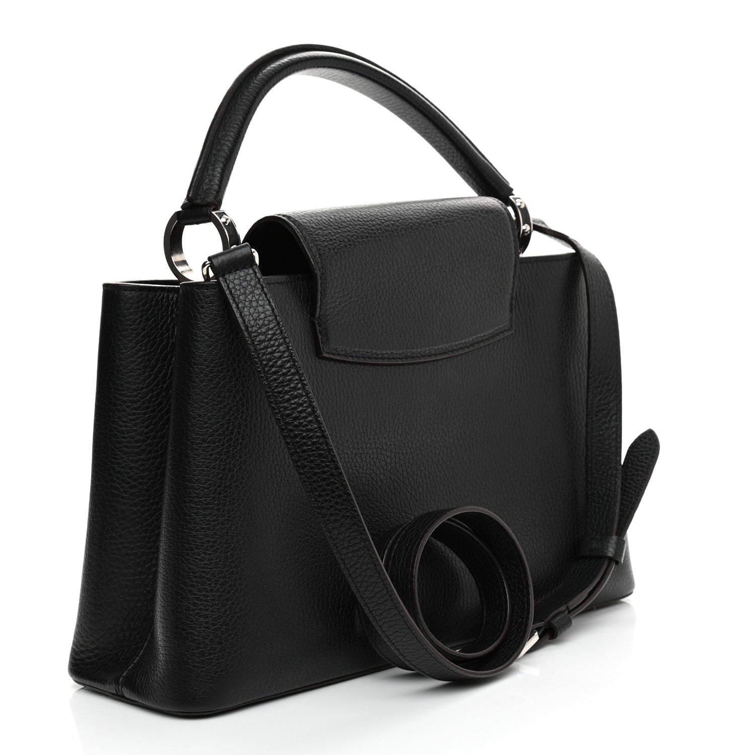 Louis Vuitton Taurillon Capucines PM Black 3 of 9
