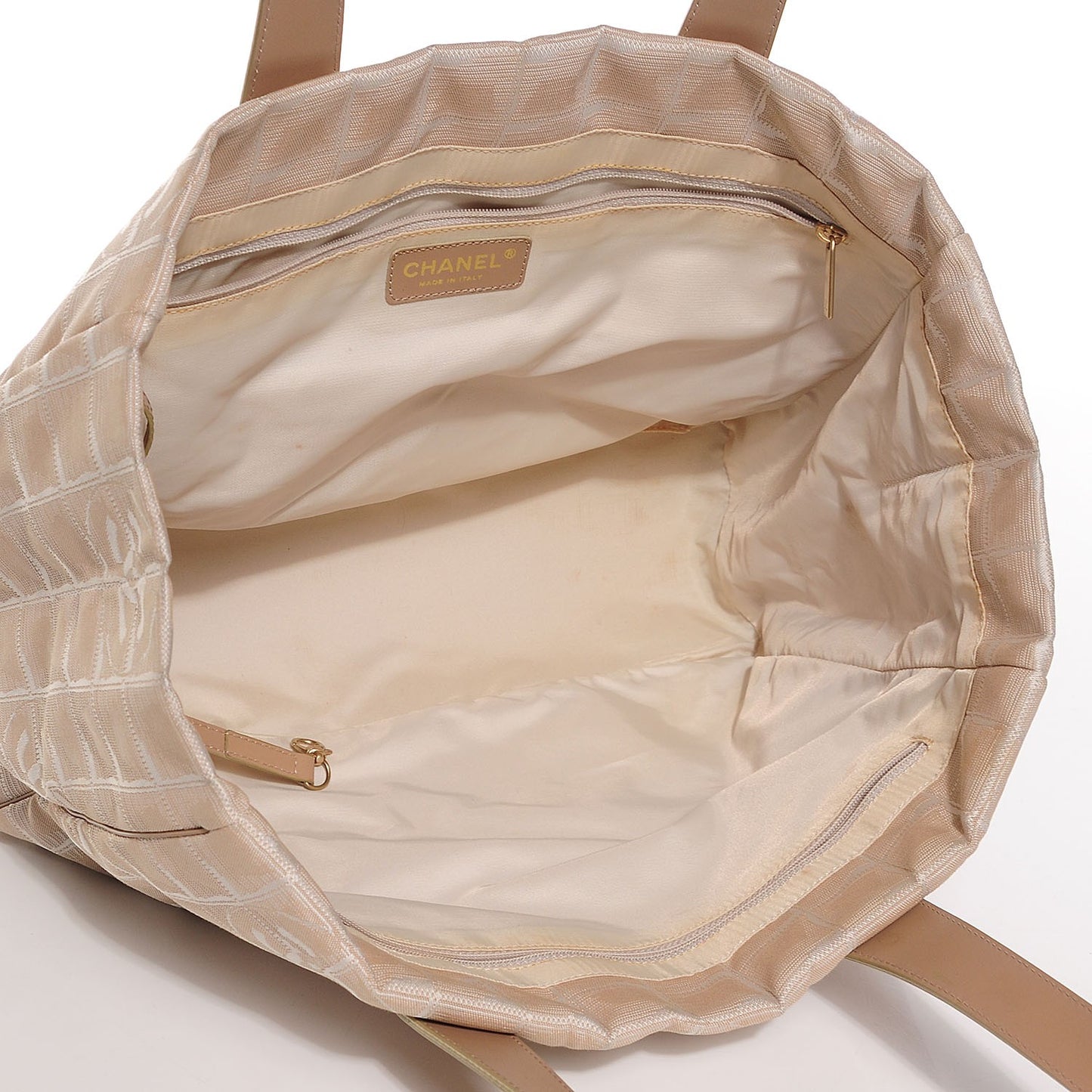 Nylon Medium Travel Tote Beige