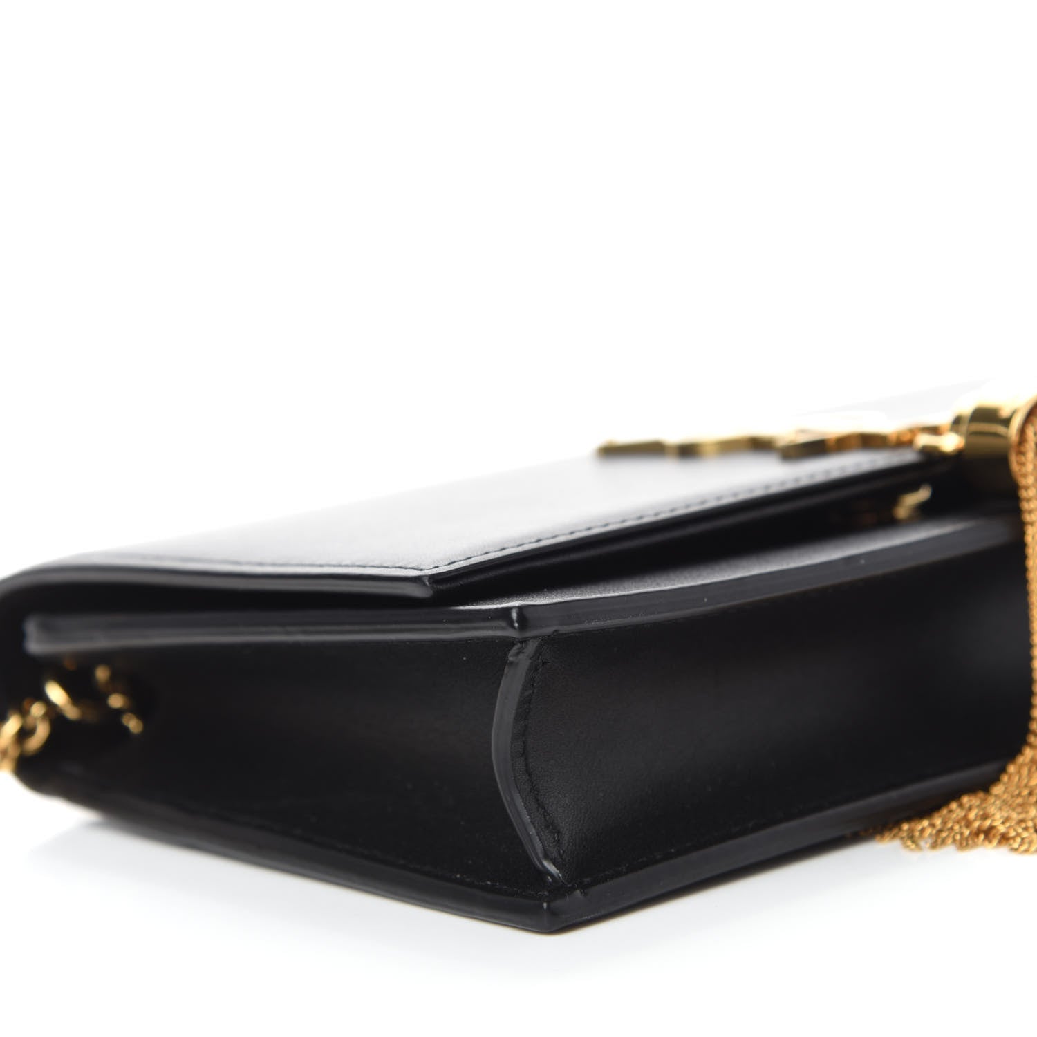 Saint Laurent Smooth Calfskin Classic Monogram Kate Tassel Chain Wallet Black 6 of 10