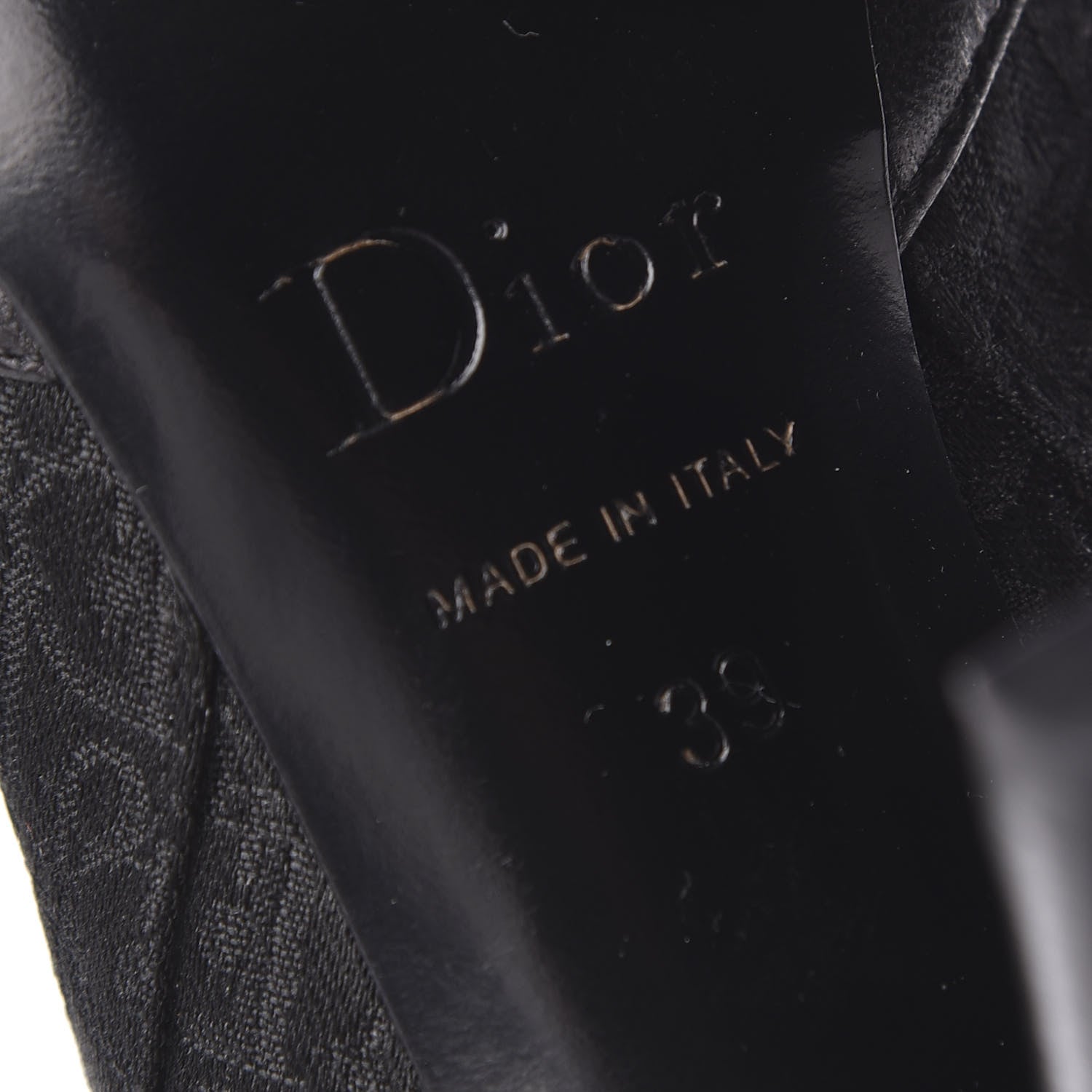 Christian Dior Monogram Buckle Tall Boots 39 Black 7 of 11