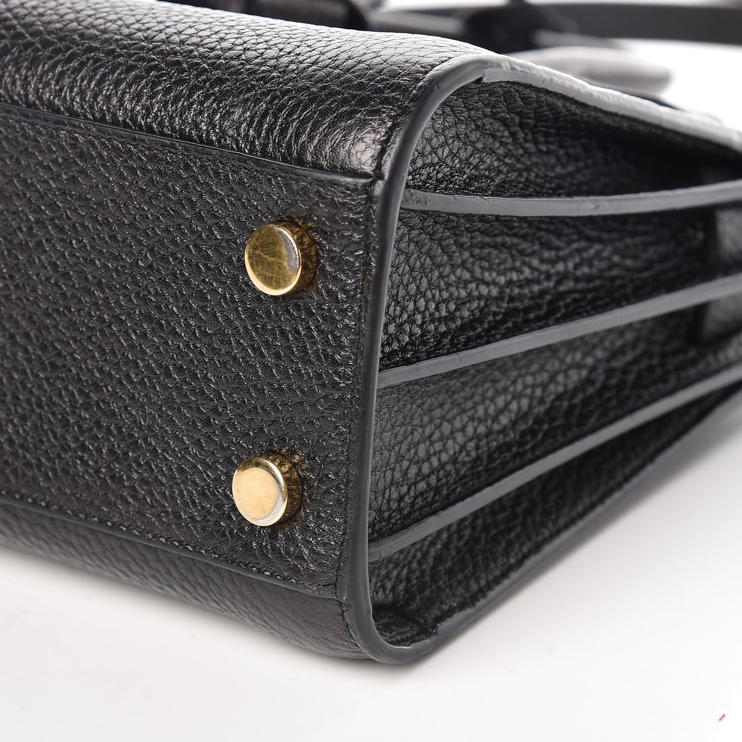 Grained Calfskin Nano Sac De Jour Black