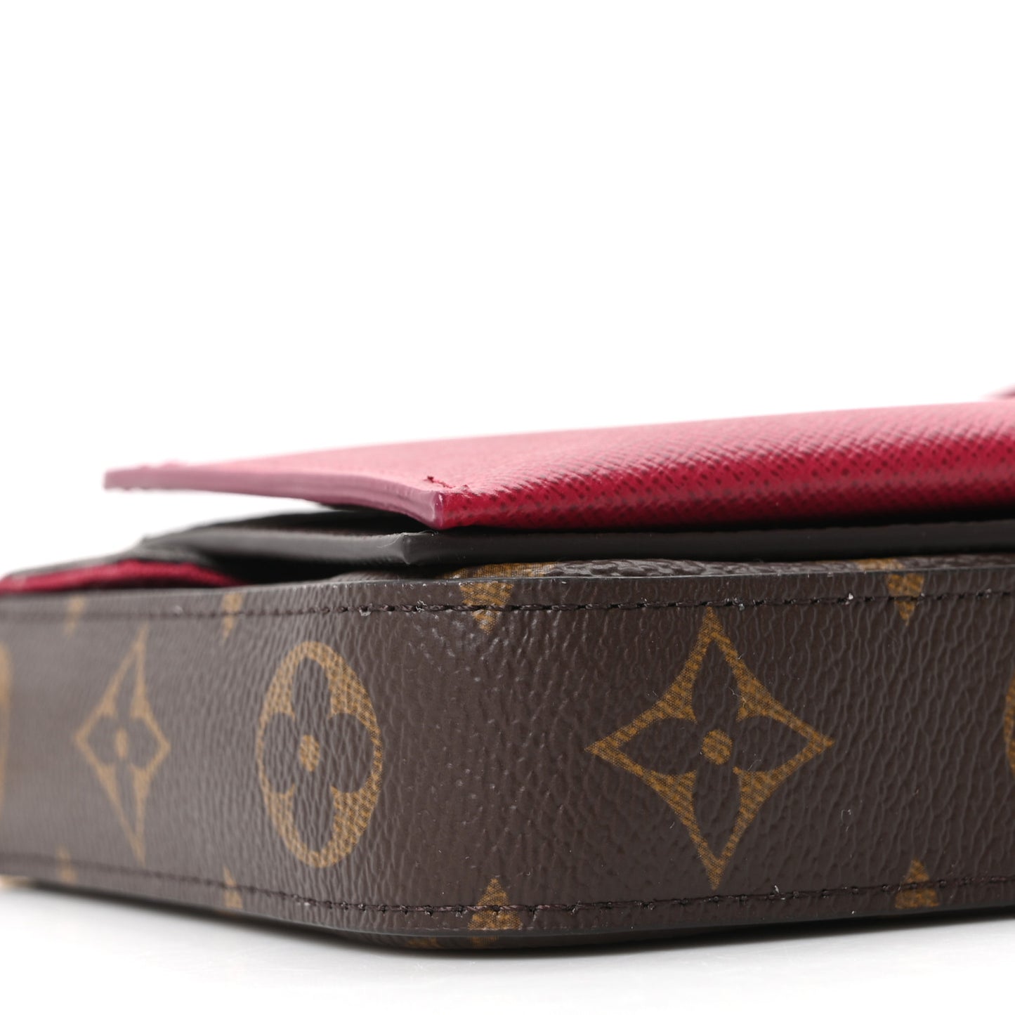 Monogram Pochette Felicie Chain Wallet Fuchsia