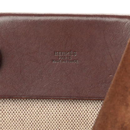 Hermes Toile Vache Calfskin Herbag Cabas Havane 12 of 16