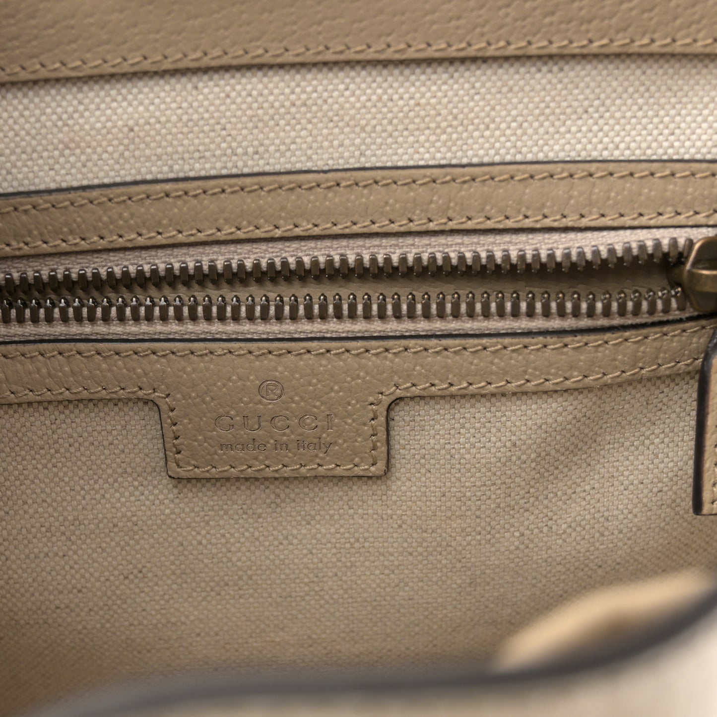 GG Supreme Monogram Azalea Calfskin Retro Interlocking G Buckle Backpack Beige Mystic White
