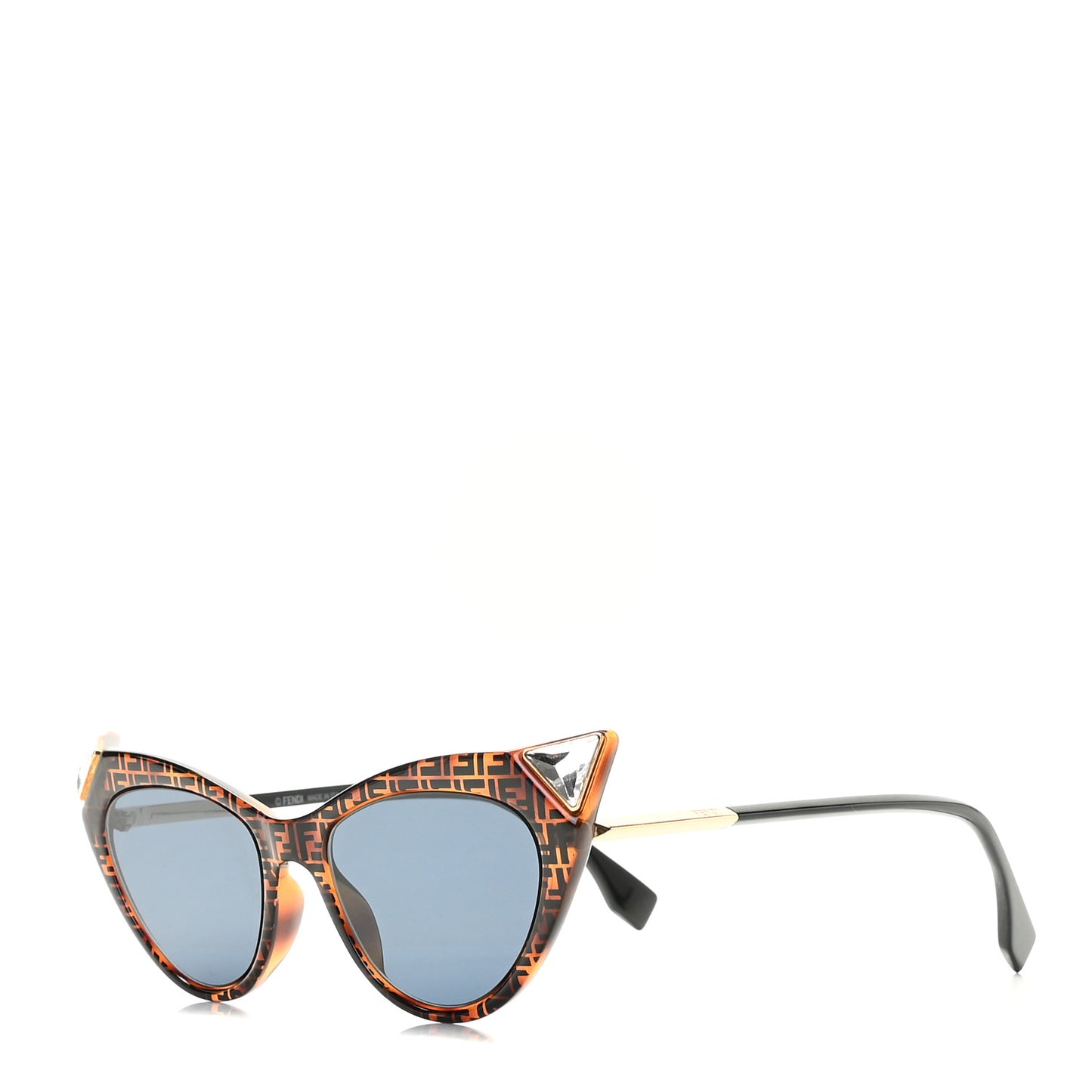 Acetate Metal FF Cat Eye Sunglasses FF 0356/S Havana
