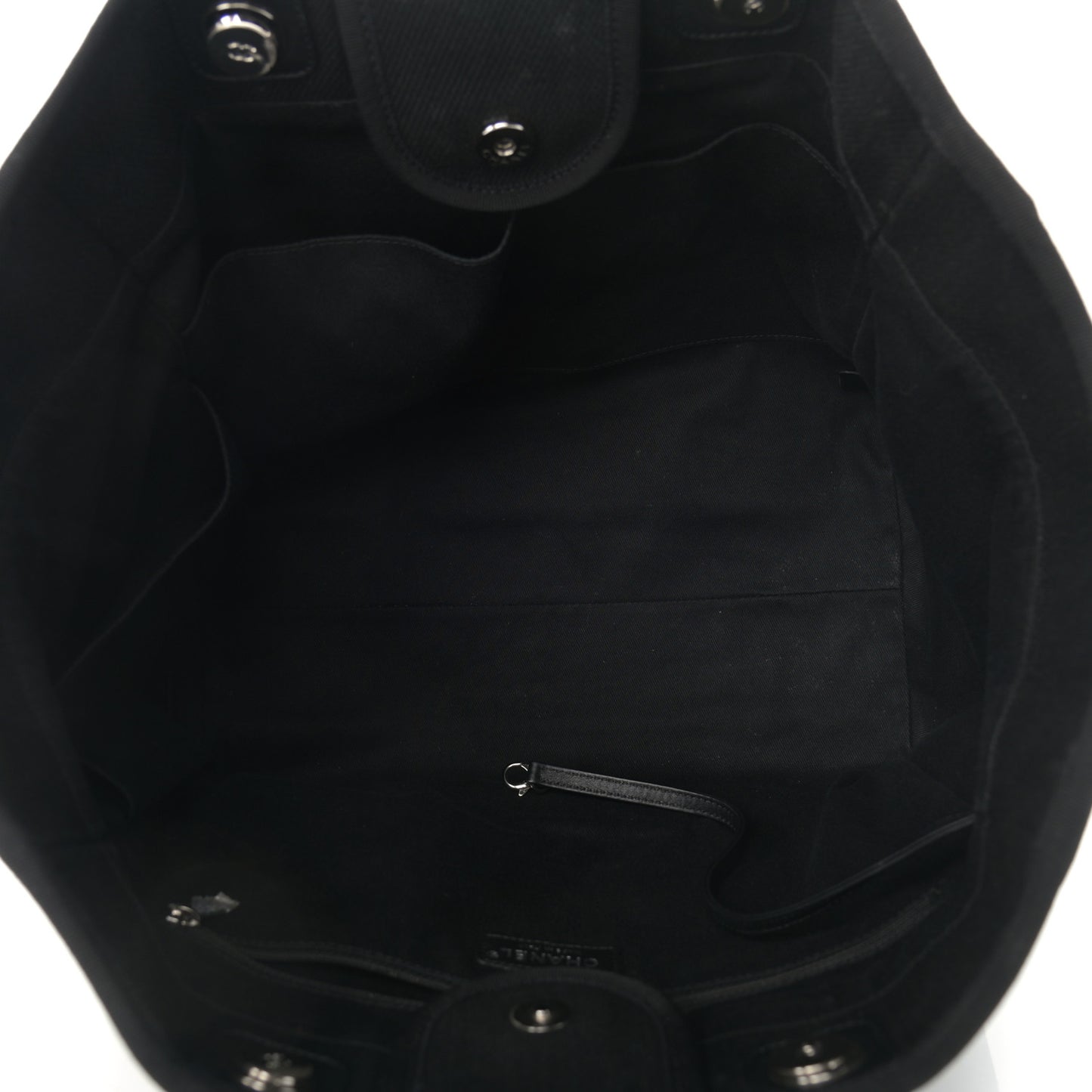 Canvas Pearl Medium Deauville Tote Black