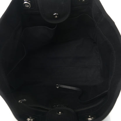 Chanel Canvas Pearl Medium Deauville Tote Black 5 of 11