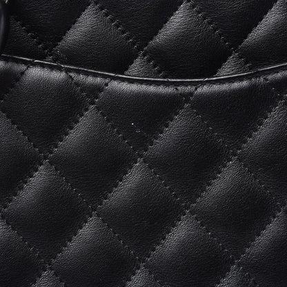 Chanel Calfskin Quilted Large Cambon Multipocket Reporter Black White 10 of 10