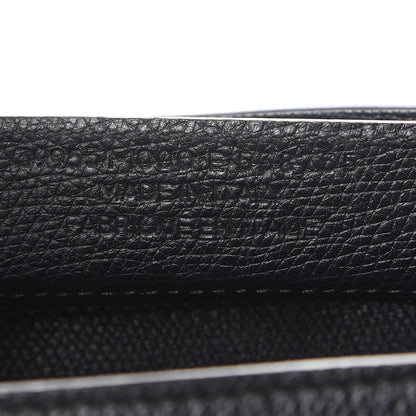 Balenciaga Grained Calfskin Plate Hardware Papier A6 Zip Around Tote Black 6 of 9
