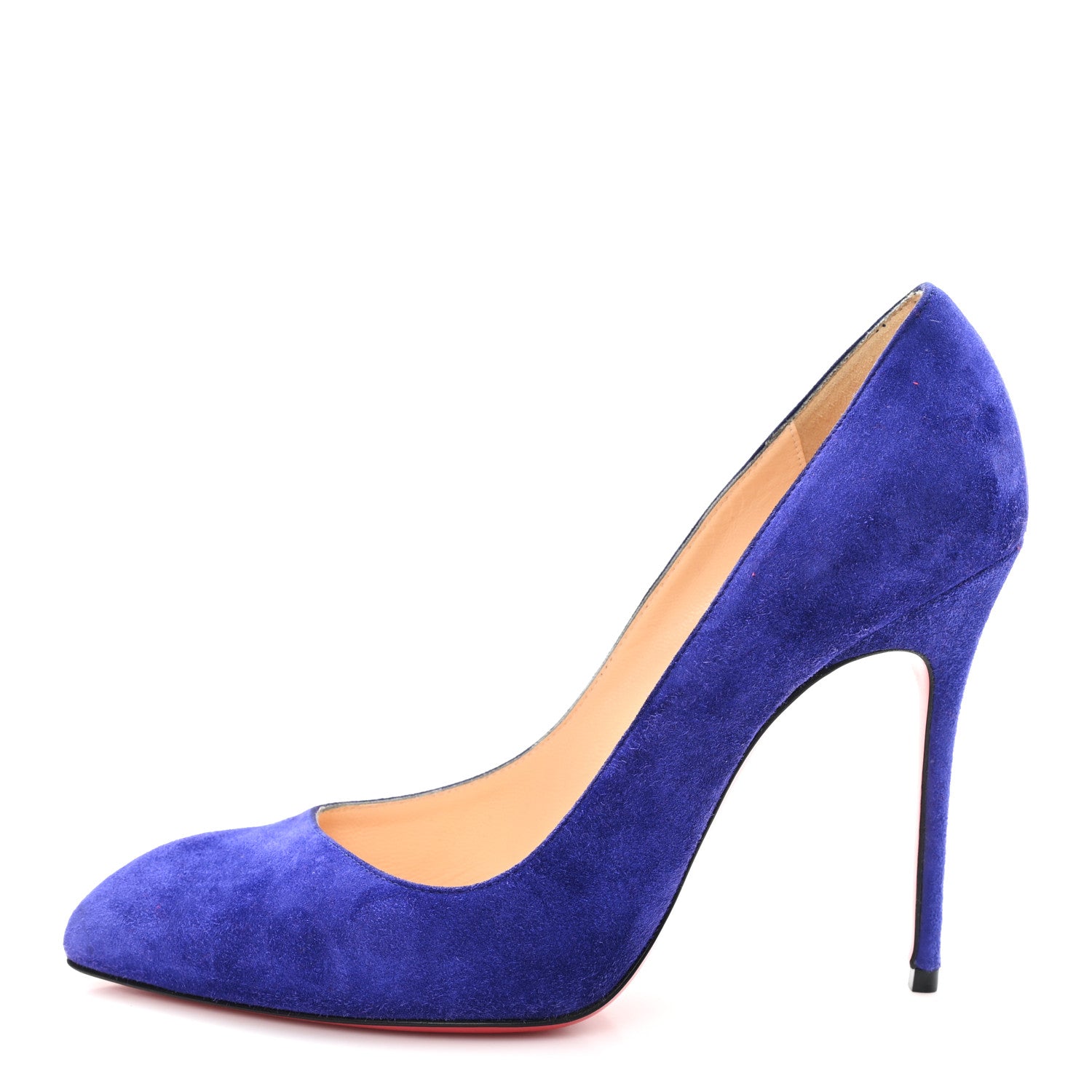 Christian Louboutin Suede Pigalle Follies 100 Pumps 38.5 Royal Blue 1 of 8