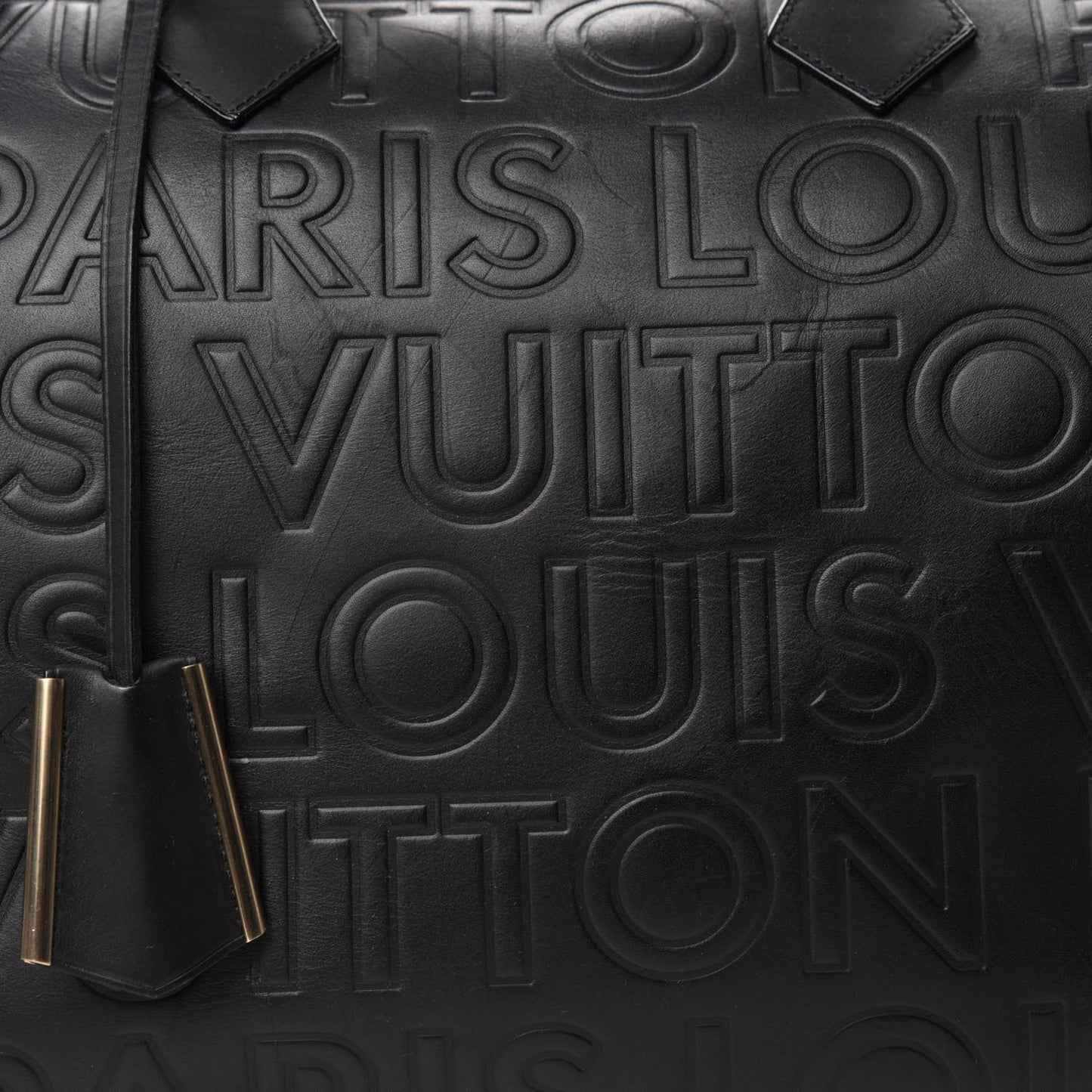 Calfskin Embossed Speedy Cube 30 Black