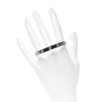 Cartier 18K White Gold 10 Diamond LOVE Bracelet 16 2 of 8