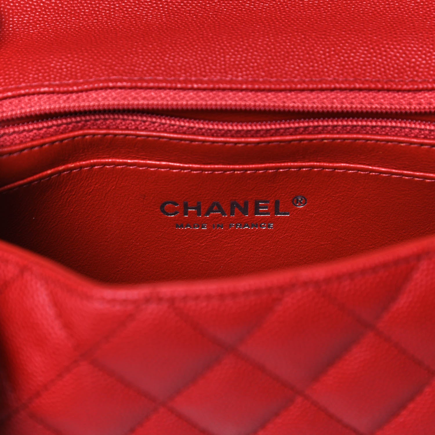 Chanel Caviar Quilted Mini Rectangular Flap Red 6 of 12
