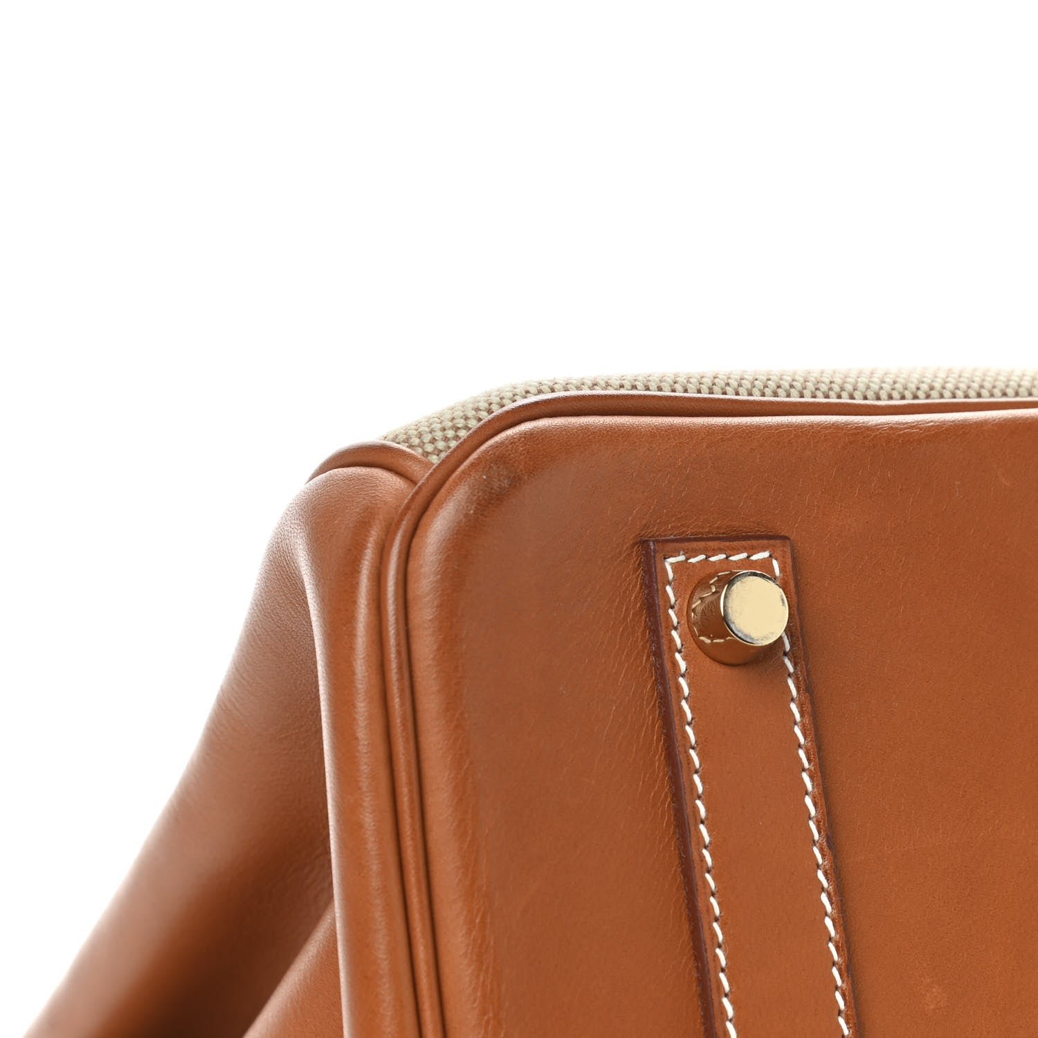 Hermes Toile Natural Barenia Flag Birkin 35 Fauve 10 of 17