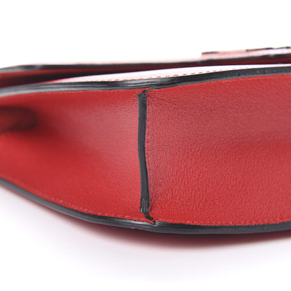 Alexander McQueen Grained Calfskin Medium Insignia Flap China Red 8 of 9