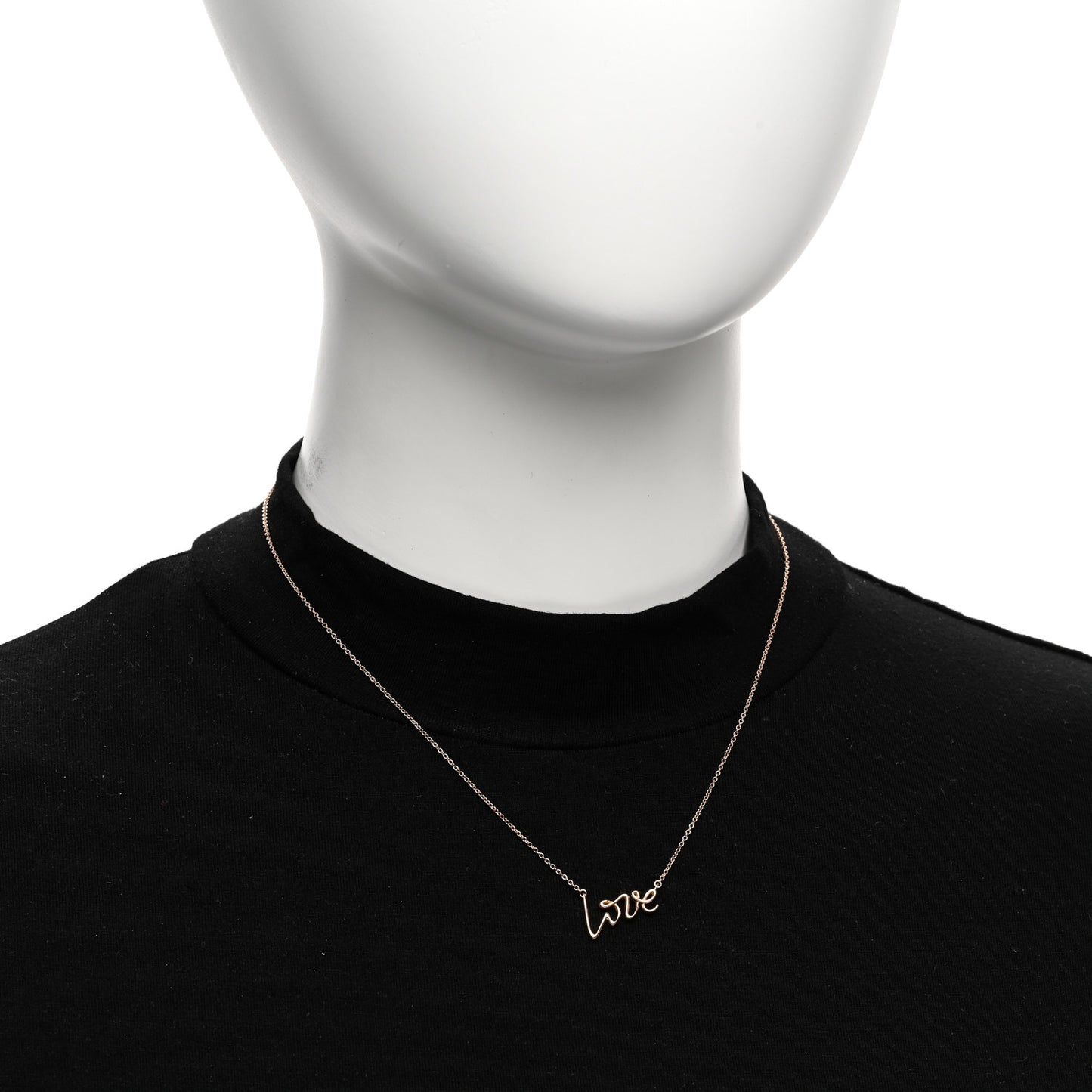 18K Rose Gold Paloma's Graffiti Love Pendant Necklace
