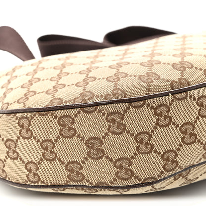 Gucci Monogram Medium Half Moon Hobo Dark Brown 9 of 11
