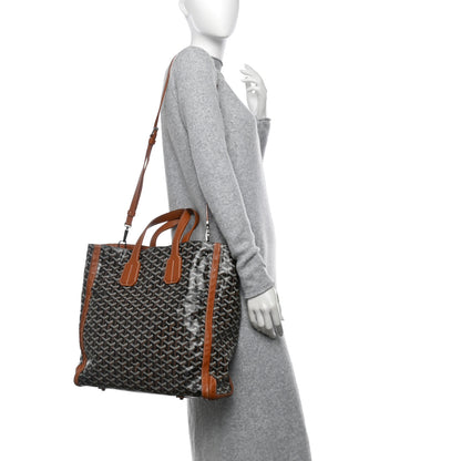 Goyard Goyardine Voltaire Tote Black Gold 2 of 15