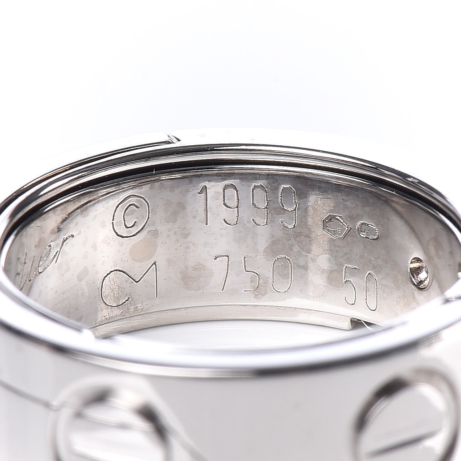 Cartier 18K White Gold 7mm Astro LOVE Ring 50 5.25 4 of 7
