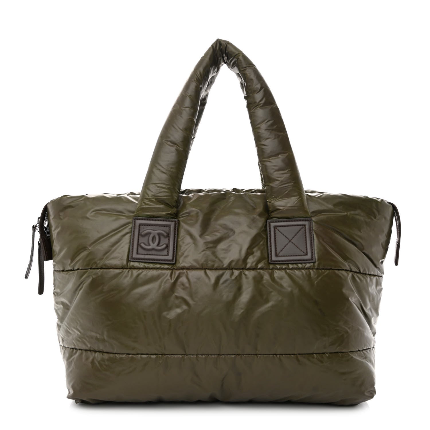Chanel Nylon Quilted Medium Coco Cocoon Reversible Tote Khaki 1 of 15